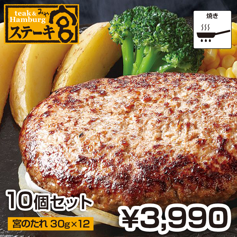 ステーキ宮ハンバーグと宮のたれセット（１０個入り）